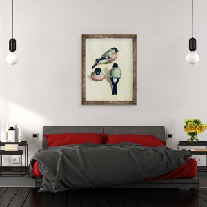 Tablou inramat - Albrecht Durer - Trei studii ale unui bullfinch, 70 x 90 cm - Img 3