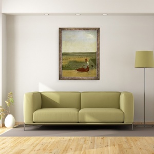 Tablou inramat - Aleksei Gavrilovich Venetsianov - Recoltarea in timpul verii, 60 x 80 cm - Img 2