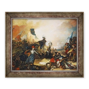 Tablou inramat - Alexandre Evariste Fragonard - Batalia de la Marignan, 14 septembrie 1515, 70 x 85 cm