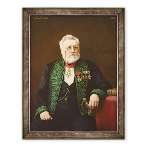 Tablou inramat - Alexandre Piot-Normand - Portretul lui Leon Renier 1809-85 1888, 70 x 90 cm