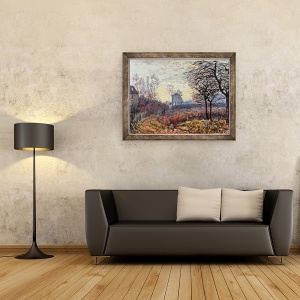 Tablou inramat - Alfred Sisley - Peisaj langa Louveciennes, 60 x 80 cm - Img 2