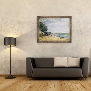 Tablou inramat - Alfred Sisley - Peisajul Saint-Mammes, 60 x 80 cm - Img 2