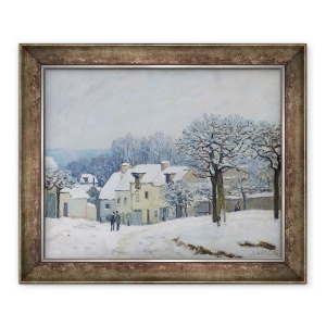 Tablou inramat - Alfred Sisley - Place du Chenil la Marly-le-Roi, Zapada, 70 x 85 cm
