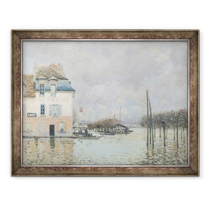 Tablou inramat - Alfred Sisley - Potopul de la Port-Marly, 60 x 80 cm