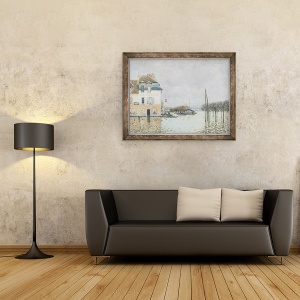 Tablou inramat - Alfred Sisley - Potopul de la Port-Marly, 60 x 80 cm - Img 2