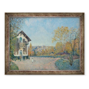 Tablou inramat - Alfred Sisley - Vedere de Marly-le-Roi de la Coeur-Volant, 70 x 90 cm