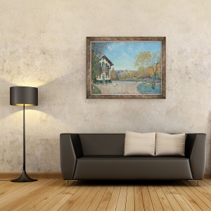 Tablou inramat - Alfred Sisley - Vedere de Marly-le-Roi de la Coeur-Volant, 70 x 90 cm - Img 2