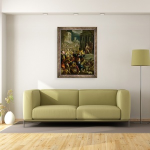 Tablou inramat - Andrea Michieli - Dedicarea Templului Ierusalimului, 60 x 80 cm - Img 2