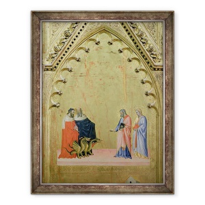 Tablou inramat - Andrea Orcagna di Cione - Miracolul Dragonilor, din Altarul Sfantului Matei si Scenele din viata sa, 70 x 90 cm