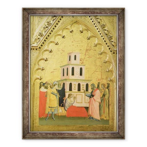 Tablou inramat - Andrea Orcagna di Cione - Sfantul Matthew ridicand un tanar din morti, din altarul Sfantului Matei si scene din viata sa, 70 x 90 cm