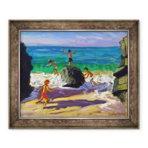 Tablou inramat - Andrew Macara - alpinism pe roci, plaja Porthmeor, St Ives, 2013, 50 x 60 cm