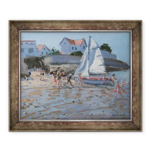 Tablou inramat - Andrew Macara - Barca cu panze albe, Palais sur Mer, 50 x 60 cm