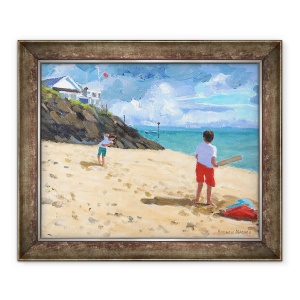 Tablou inramat - Andrew Macara - Bowling si batting, Abersoch,2015, 50 x 60 cm