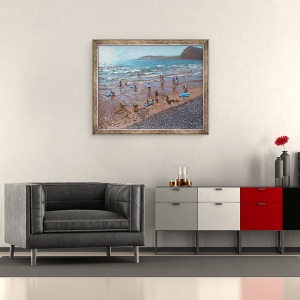 Tablou inramat - Andrew Macara - Cercuri in nisip, Sidmouth, 50 x 60 cm - Img 2