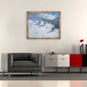 Tablou inramat - Andrew Macara - Ski, Kitzbuhel, 2014, 70 x 85 cm - Img 2