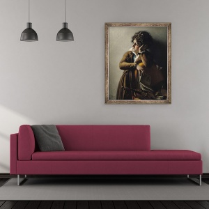 Tablou inramat - Anne Louis Girodet de Roucy-Trioson - Portret De Romainville-Trioson, 50 x 60 cm - Img 2