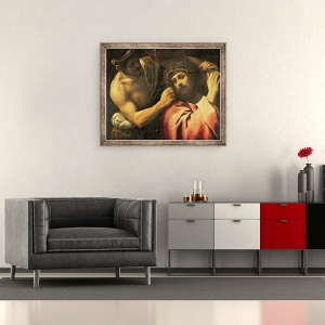 Tablou inramat - Annibale Carracci - Hristos Purtand Crucea, 50 x 60 cm - Img 2