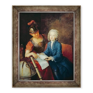 Tablou inramat - Antoine Pesne - Jean-Philippe Baratier 1721-40 Prezentat Minervei, 70 x 85 cm