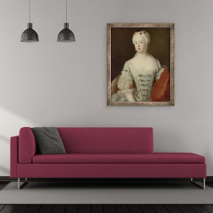 Tablou inramat - Antoine Pesne - Printesa Mostenitoare Elisabeth Christine von Preussen II, 50 x 60 cm - Img 2