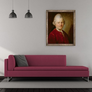 Tablou inramat - Anton Graff - Gotthold Ephraim Lessing, 50 x 60 cm - Img 2