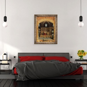 Tablou inramat - Antonello da Messina - Sfantul Jerome in studiul sau, 70 x 90 cm - Img 3