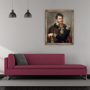 Tablou inramat - Antoni Brodowski - Printul Josef Poniatowski 1763-1813 c.1810, 50 x 60 cm - Img 2