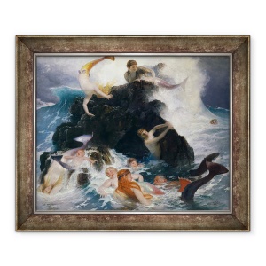 Tablou inramat - Arnold Bocklin - Joc de Nereides, 70 x 85 cm