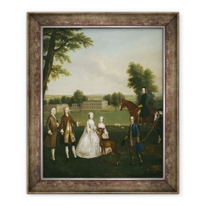 Tablou inramat - Arthur Devis - Thomas Lister si familia in Parcul Gisburne, 70 x 85 cm