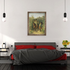 Tablou inramat - August Xaver Karl von Pettenkofen - tigani, 70 x 90 cm - Img 3