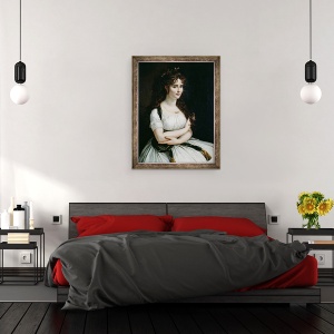 Tablou inramat - Baron Antoine Jean Gros - Doamna Pasteur 1773-1841, 70 x 90 cm - Img 3
