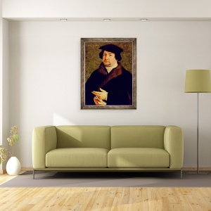 Tablou inramat - Bartholomaeus Bruyn - Portretul unui barbat De 49 de ani, 60 x 80 cm - Img 2