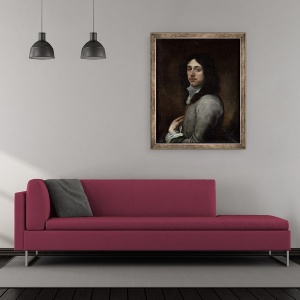 Tablou inramat - Bartolome Esteban Murillo - Portret De Un Tanar imbracat in Gri, 50 x 60 cm - Img 2