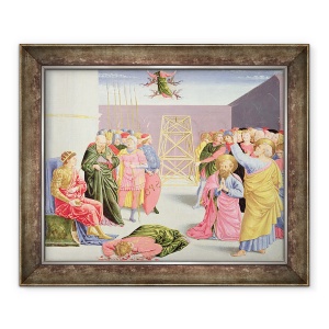 Tablou inramat - Benozzo di Lese di Sandro Gozzoli - Sfantul Petru si Simon Magus, 50 x 60 cm
