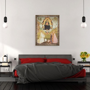 Tablou inramat - Bernardino di Betto Pinturicchio - Fecioara in glorie cu Sfantul Grigorie si Sfantul Bene, 70 x 90 cm - Img 3