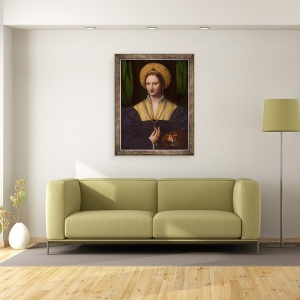 Tablou inramat - Bernardino Luini - Portretul unei doamne, 60 x 80 cm - Img 2