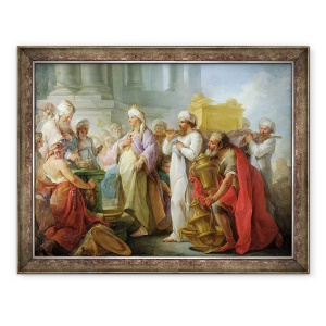Tablou inramat - Blaise Nicolas Le Sueur - Solomon inaintea chivotului legamantului, 60 x 80 cm