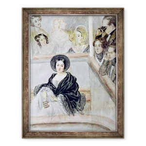 Tablou inramat - Camille-Joseph-Etienne Roqueplan - Marie Duplessis 1824-47 la Teatrul, 60 x 80 cm