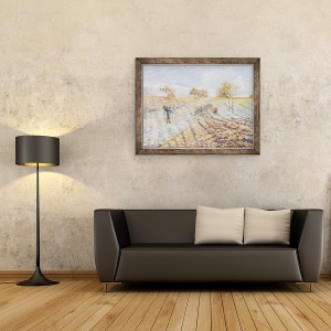 Tablou inramat - Camille Pissarro - Alb Frost, 60 x 80 cm - Img 2