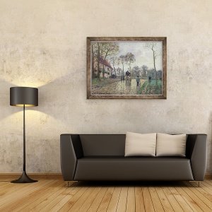 Tablou inramat - Camille Pissarro - Antrenorul catre Louveciennes, 60 x 80 cm - Img 2