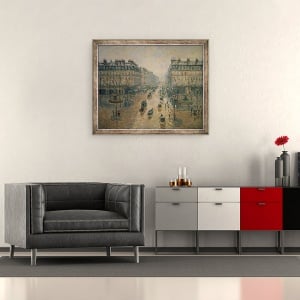 Tablou inramat - Camille Pissarro - Avenue de LOpera, Paris, 50 x 60 cm - Img 2