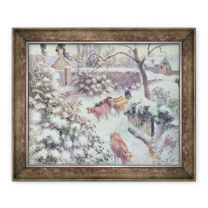 Tablou inramat - Camille Pissarro - Effet de Neige a Montfoucault, 50 x 60 cm