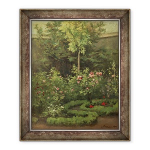 Tablou inramat - Camille Pissarro - O gradina de trandafiri, 70 x 85 cm