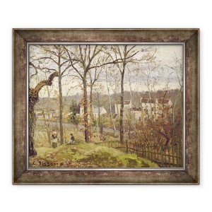 Tablou inramat - Camille Pissarro - Peisaj de iarna la Louveciennes, 70 x 85 cm
