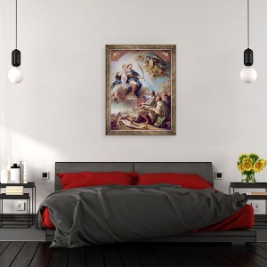 Tablou inramat - Carle van Loo - Ludovic al XIII-lea 1601-43, detaliu I, 60 x 80 cm - Img 3
