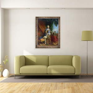 Tablou inramat - Carle van Loo - Ludovic al XV-lea 1715-74 rege al Frantei si al Navarei, 60 x 80 cm - Img 2
