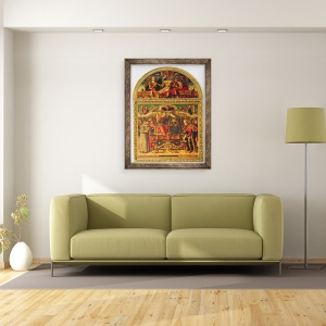 Tablou inramat - Carlo Crivelli - incoronarea Fecioarei altar, 60 x 80 cm - Img 2