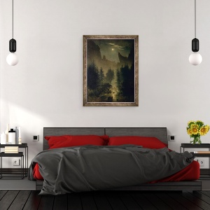 Tablou inramat - Caspar David Friedrich - Uttewalder Grund, 70 x 90 cm - Img 3