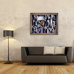 Tablou inramat - Catherine Abel - La Rive Gauche, 70 x 90 cm - Img 2