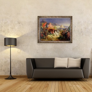 Tablou inramat - Charles Alexandre Debacq - Luarea de la Tripoli, aprilie 1102, 60 x 80 cm - Img 2