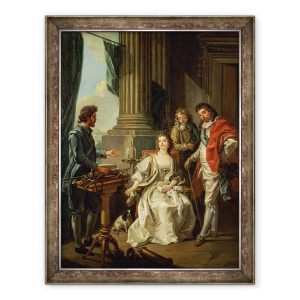 Tablou inramat - Charles-Amedee-Philippe van Loo - Experiment pneumatic, una dintr-o serie, 60 x 80 cm